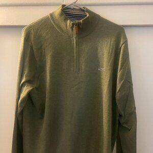 Mens green quarter zip pullover